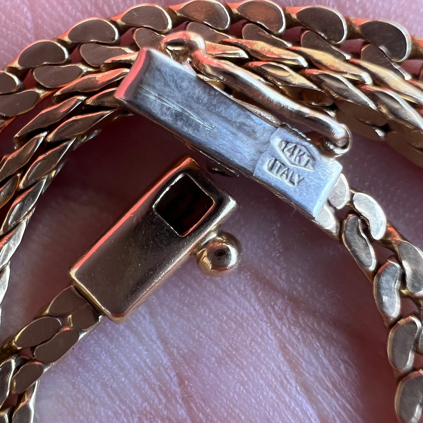 1960’s Solid 14k Old School Italian Cuban Link Necklace