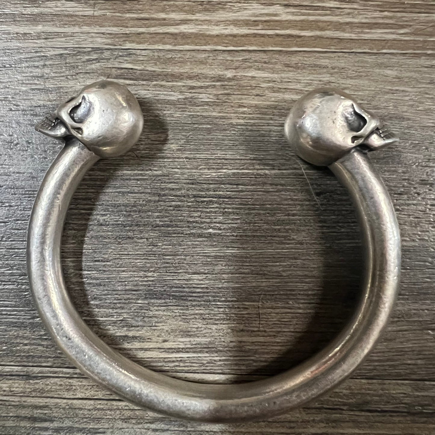 Super Heavyweight Sterling/.925 Skull Cuff Bracelet
