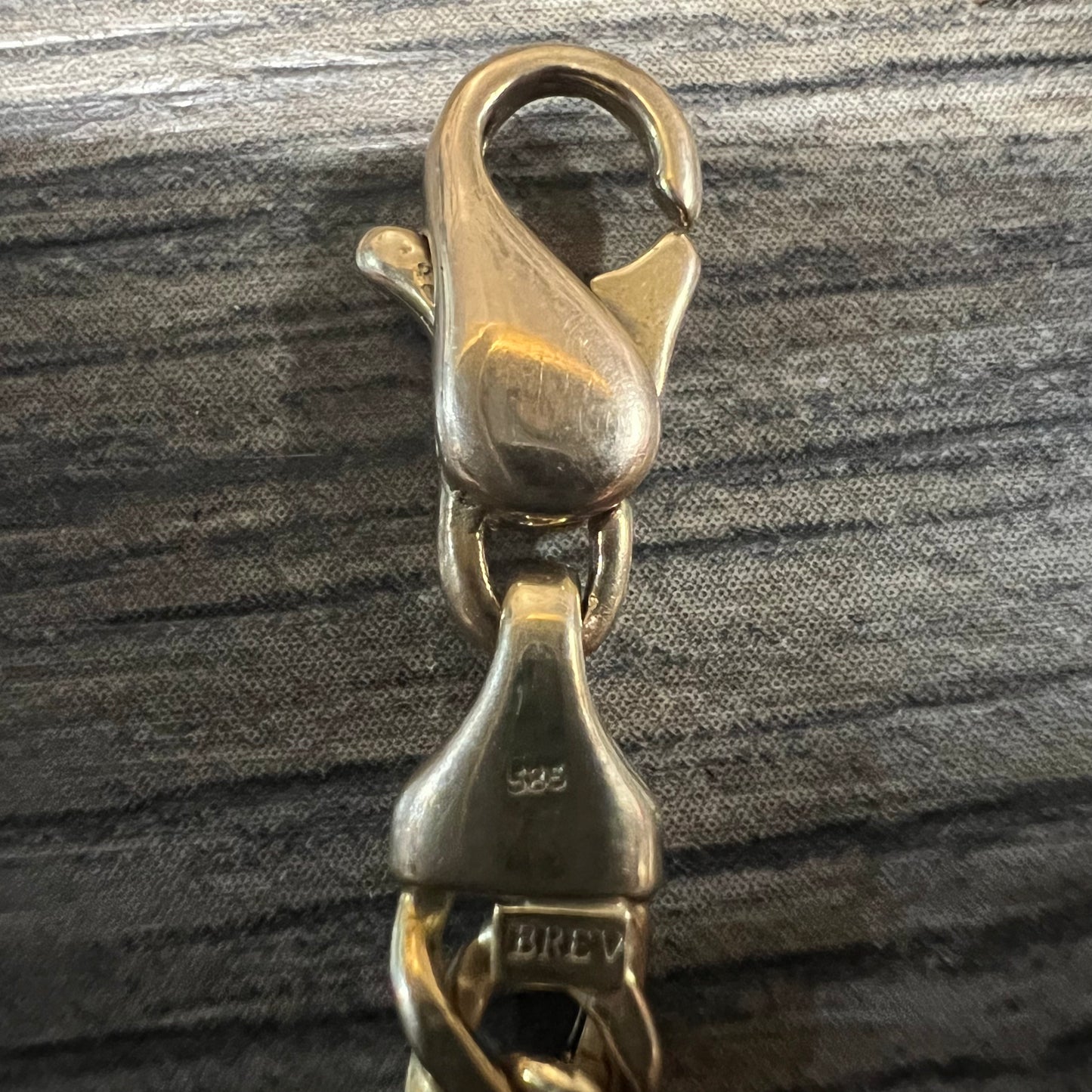 Vintage 14k Italian Yellow Gold Double Cuban Link Station Chain