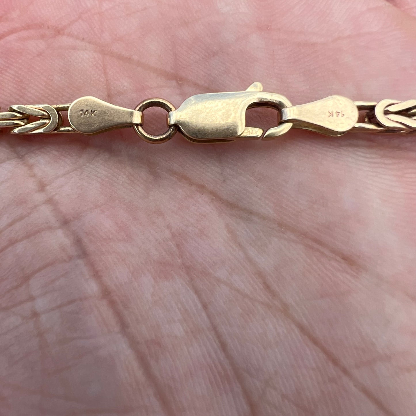 Vintage Solid 14k Old School Byzantine Necklace