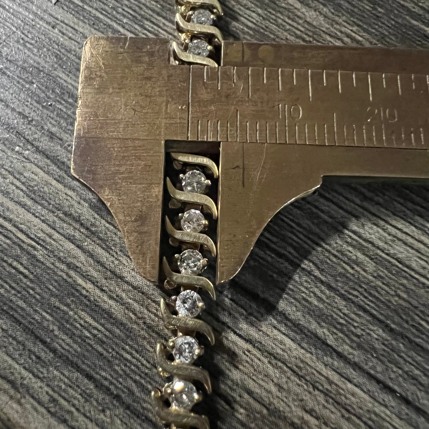 Vintage 14k Natural Diamond (2.5CTW) S-Link Tennis Bracelet