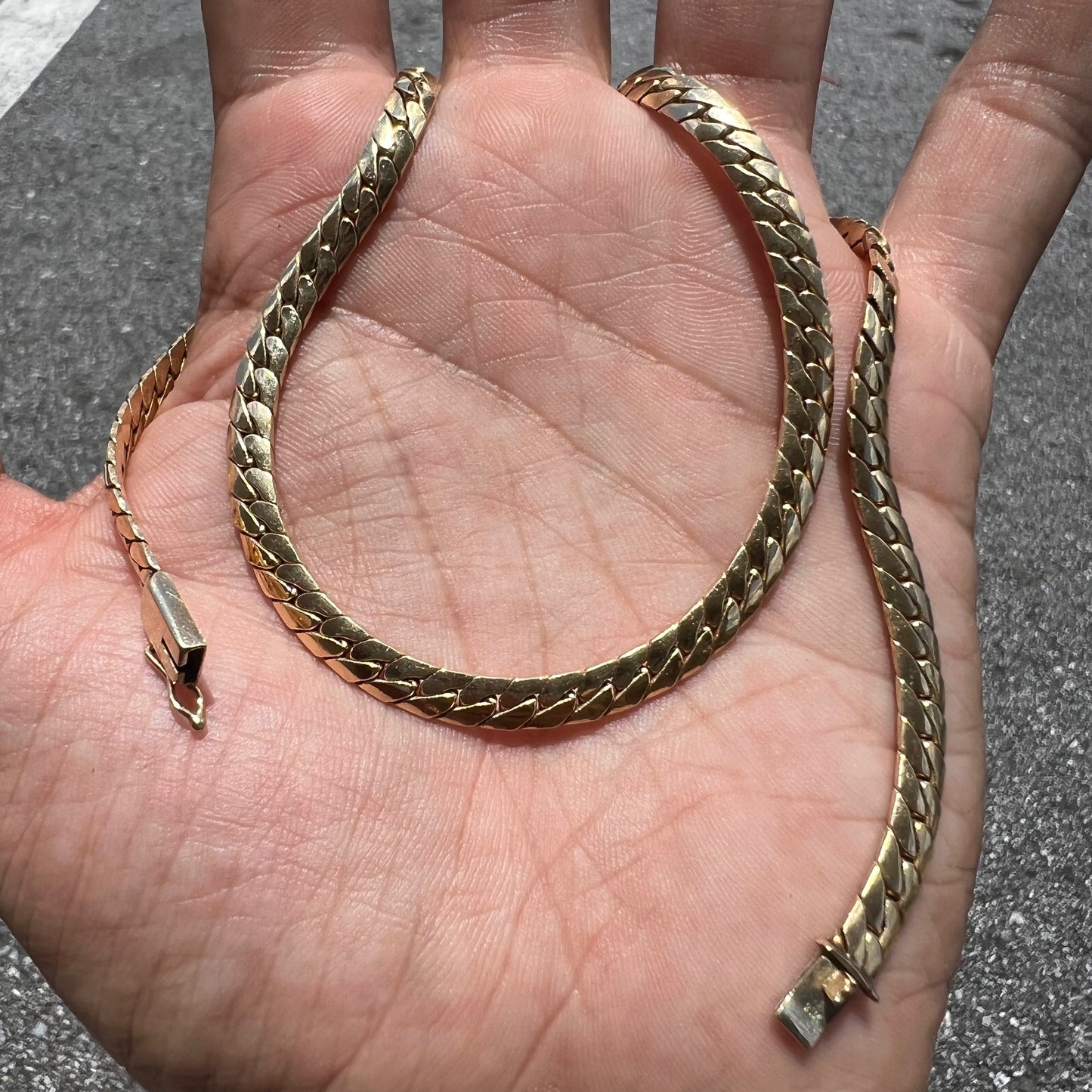 1960’s/70’s Solid 14k Sleek Miami Cuban Link Necklace