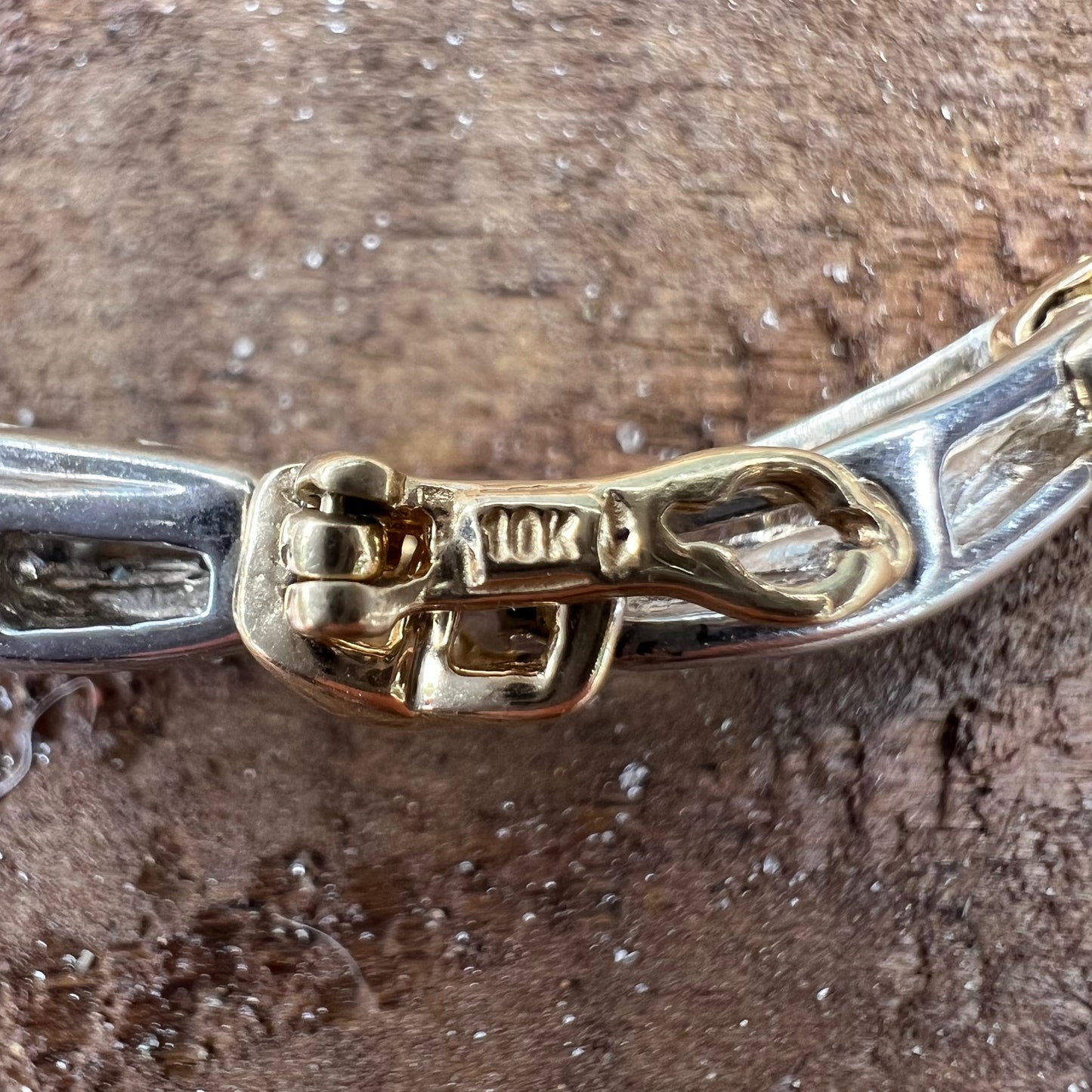 Vintage 10k Two-Tone 2.5CTW Diamond Tennis Bracelet (7.5”)