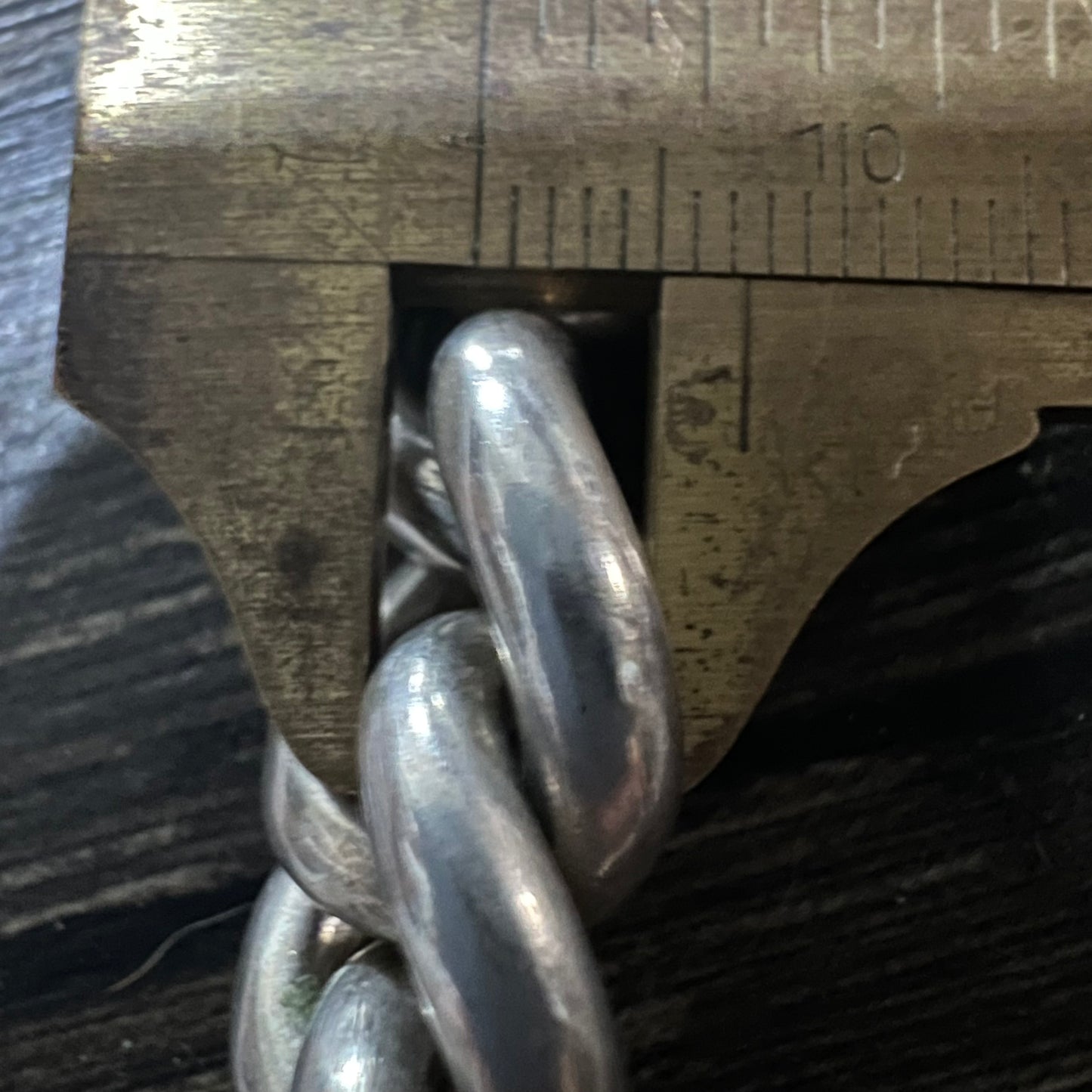 Circa 1920’s Solid Sterling/.925 Super Heavyweight Chunky Curb Link Bracelet