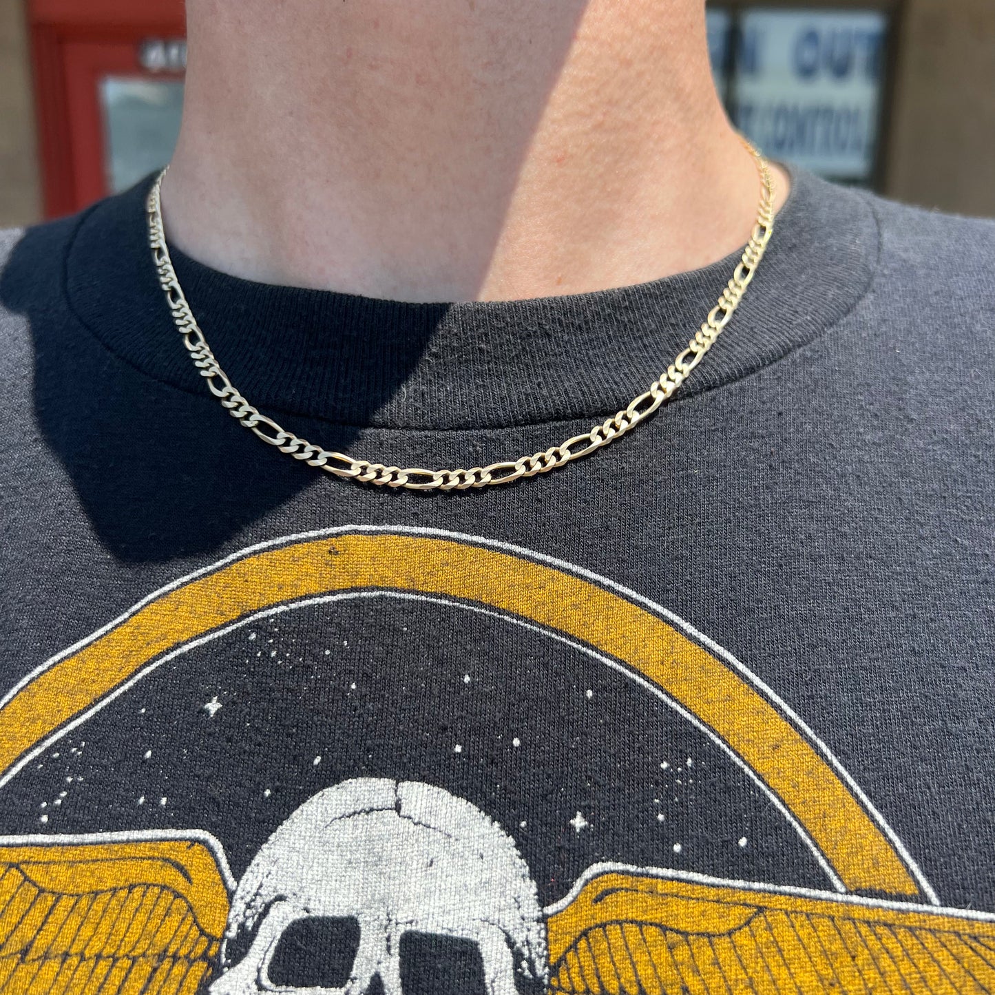 1990’s Solid 14k Italian Figaro Link Necklace (18.5”)