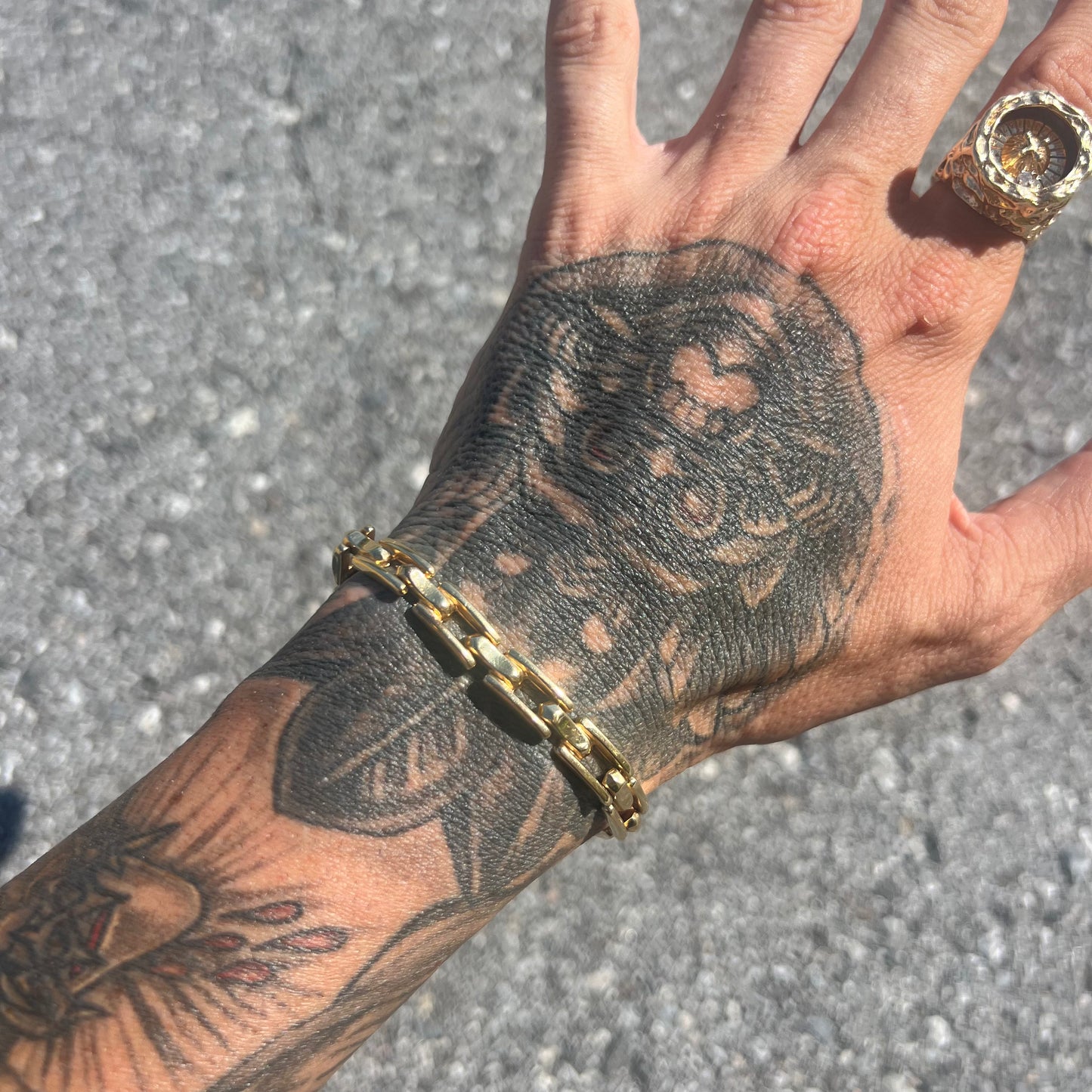 Vintage 14k Italian Triple Tier Bracelet