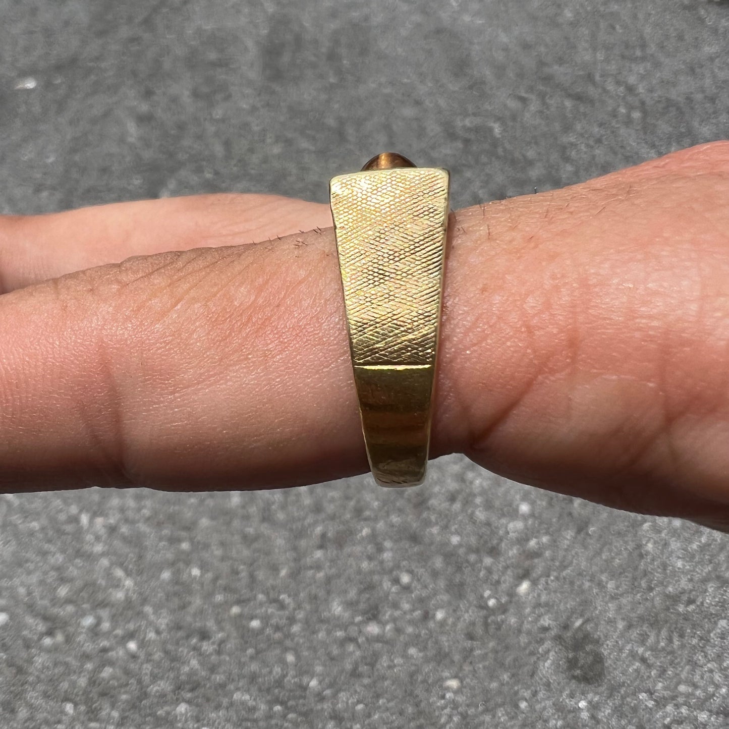 Mid-Century 18k Tigers Eye Ring