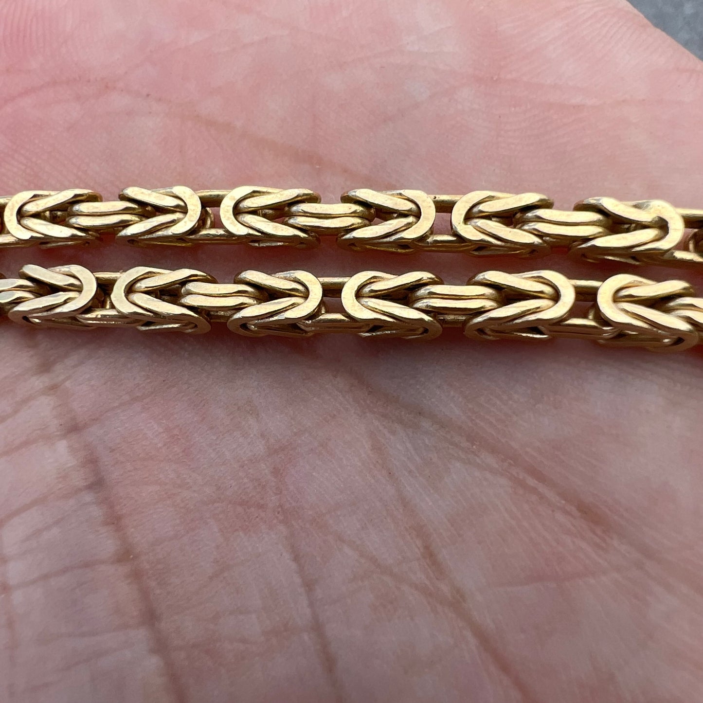 Vintage Solid 14k Old School Byzantine Necklace