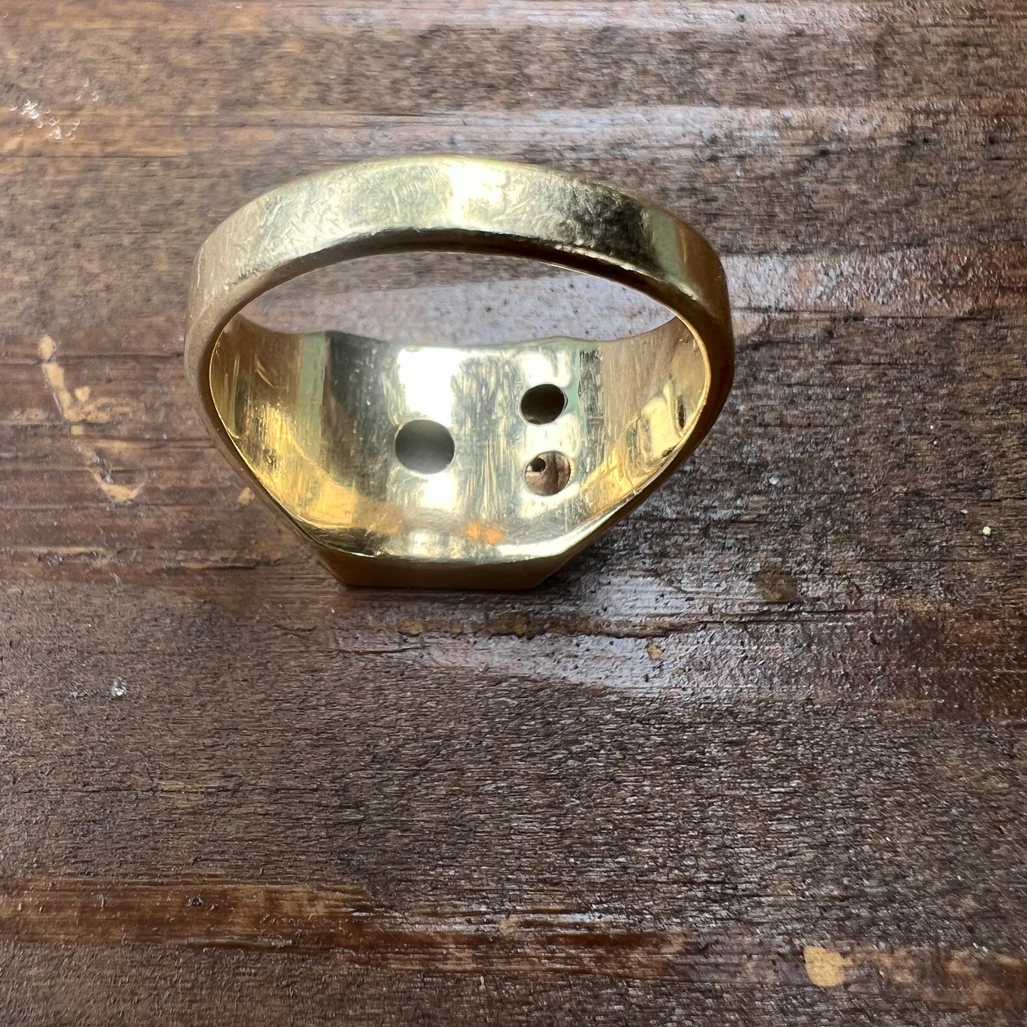 1980’s 14k Black Onyx/Natural Diamond Signet Ring (11.5)