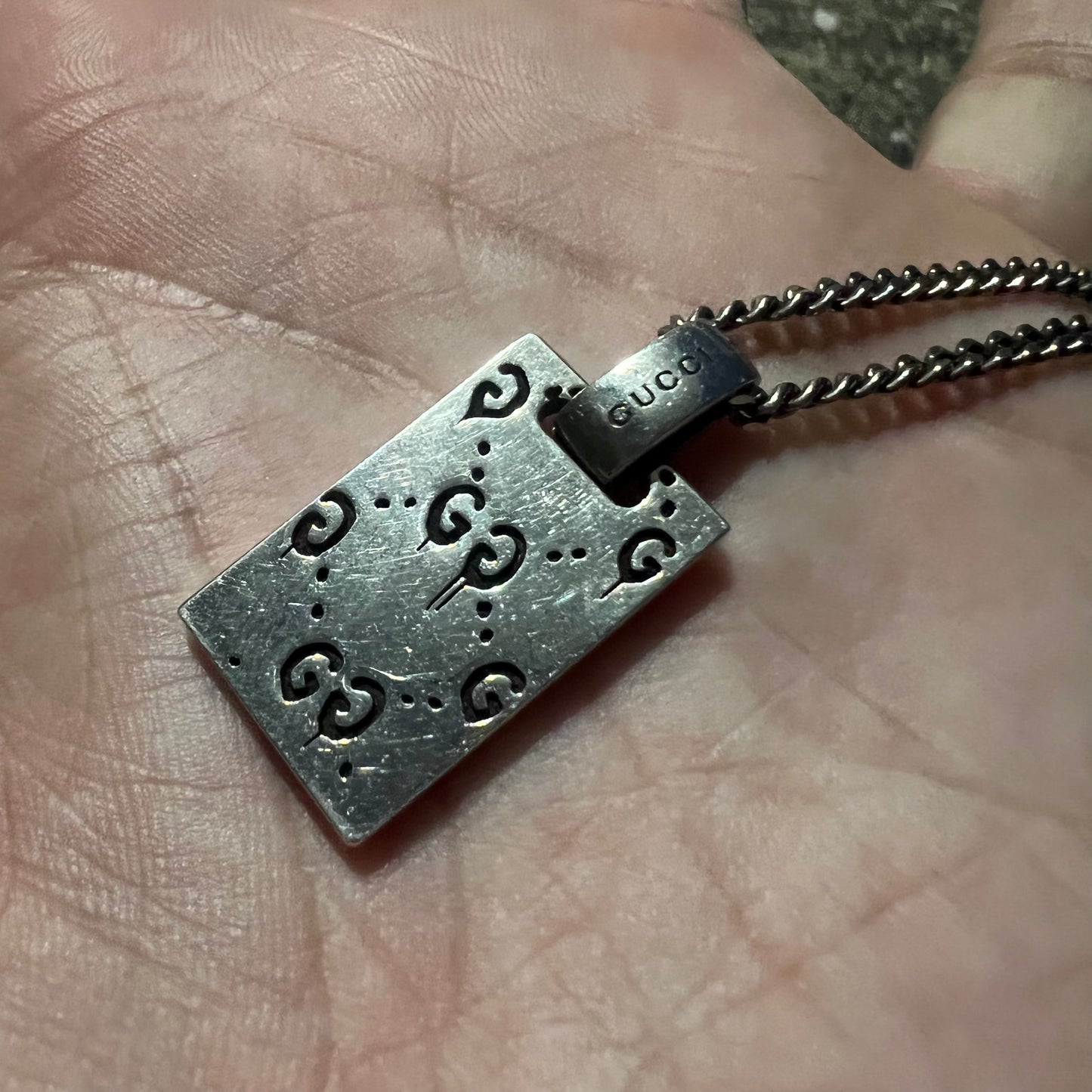 Gucci Ghost/GG Reversible Sterling/.925 Necklace