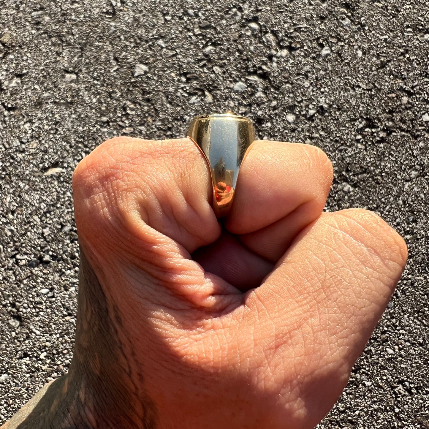 1945 Mexican Dos Pesos Gold Coin Ring (8.5)