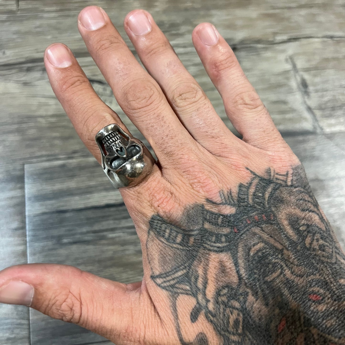Heavyweight Sterling/.925 Skull Ring