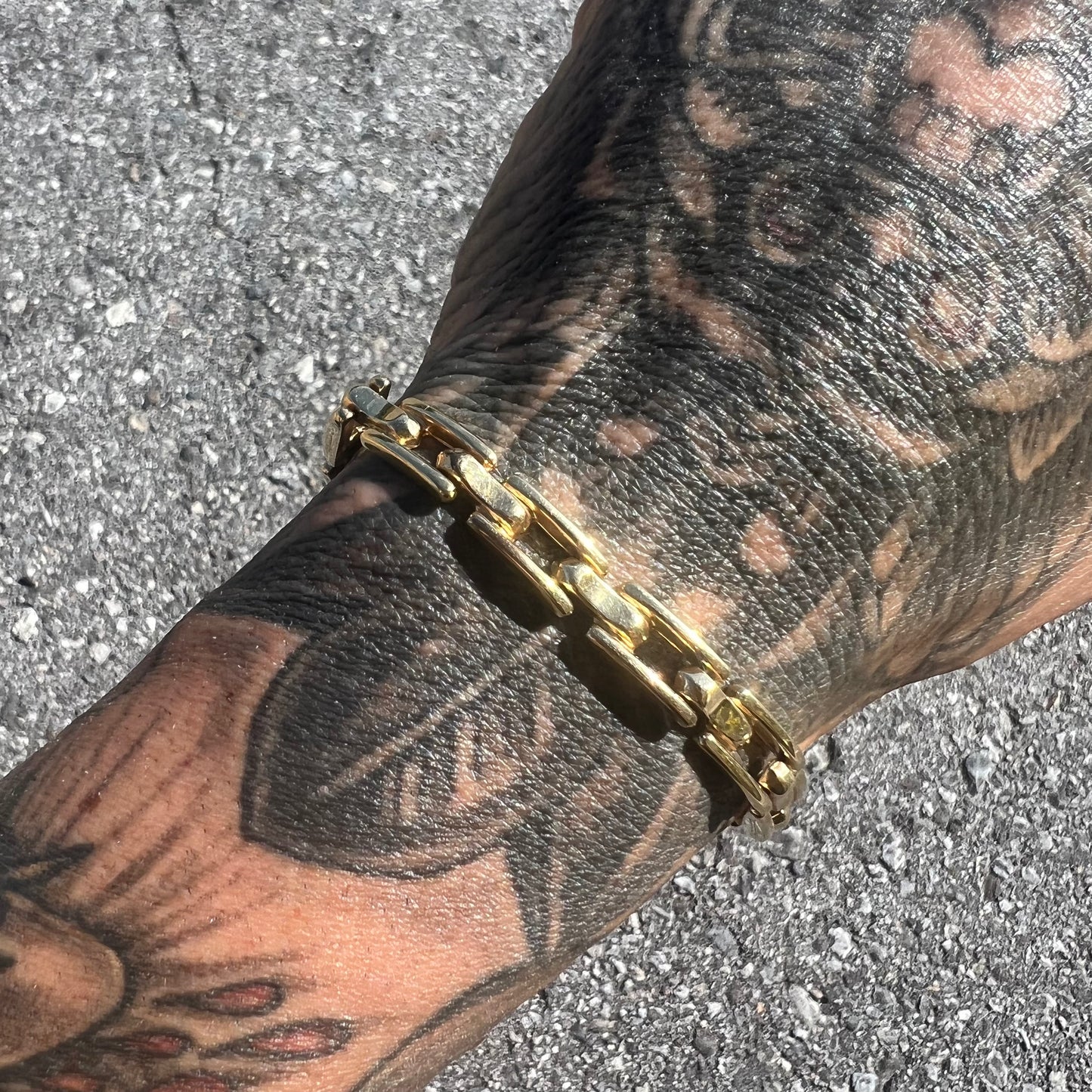 Vintage 14k Italian Triple Tier Bracelet