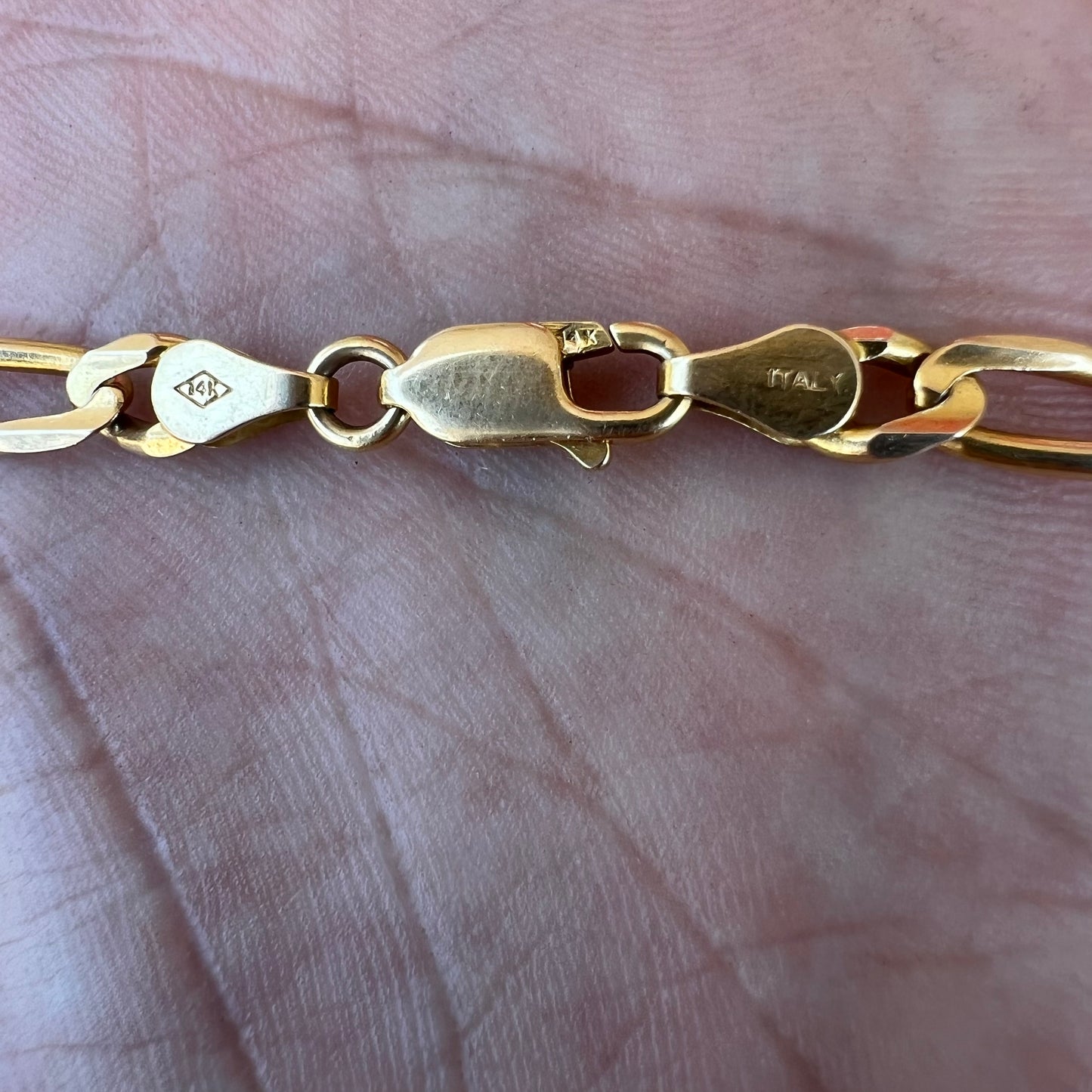 1990’s Solid 14k Italian Figaro Link Necklace (23”)