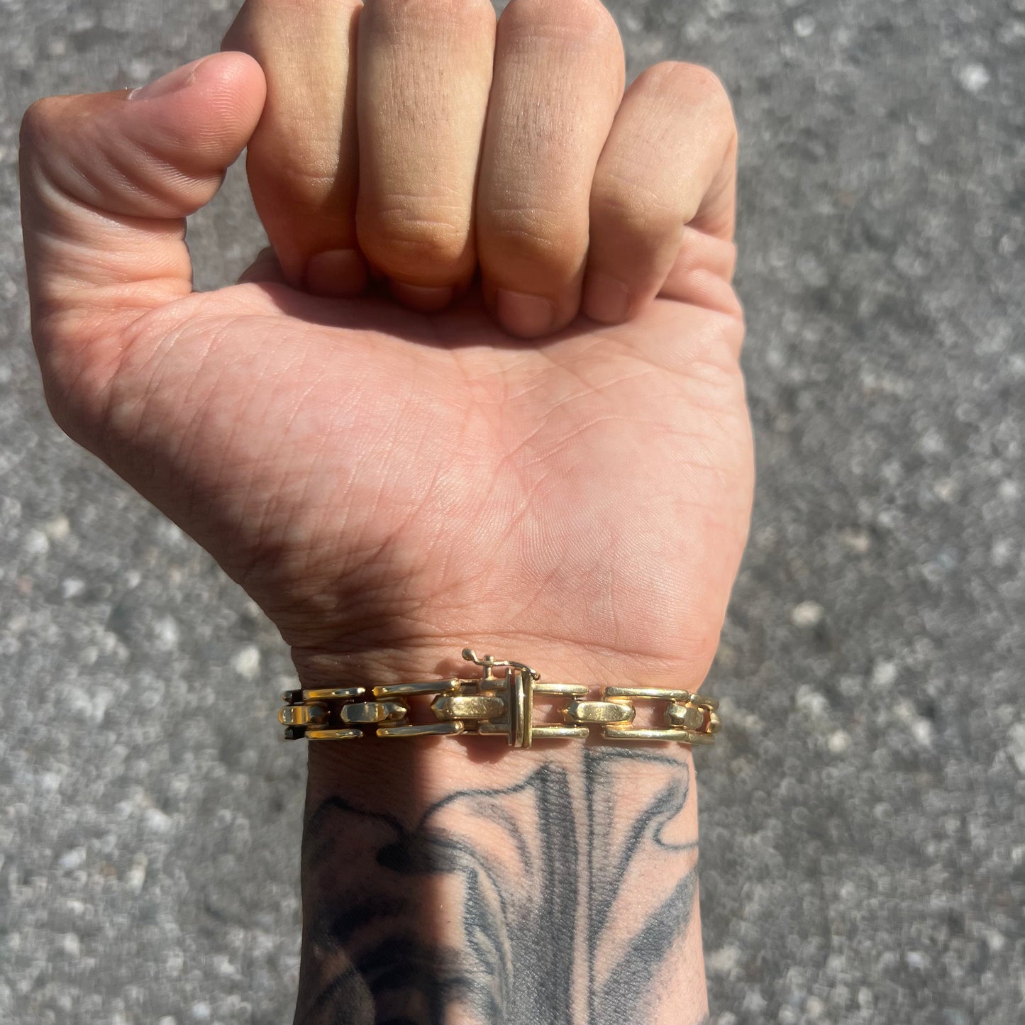 Vintage 14k Italian Triple Tier Bracelet