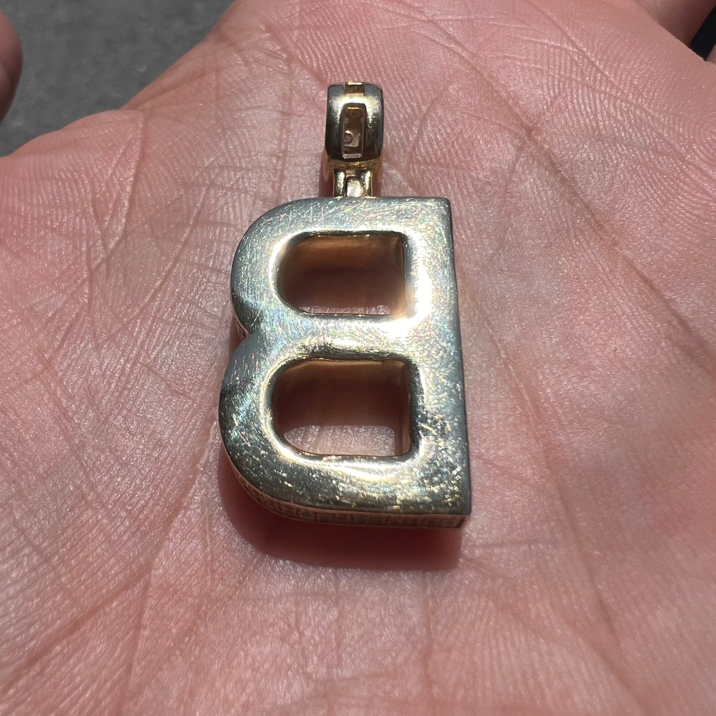 Custom 14k Natural VS Diamond Flooded (4.0CTW) “B” Pendant