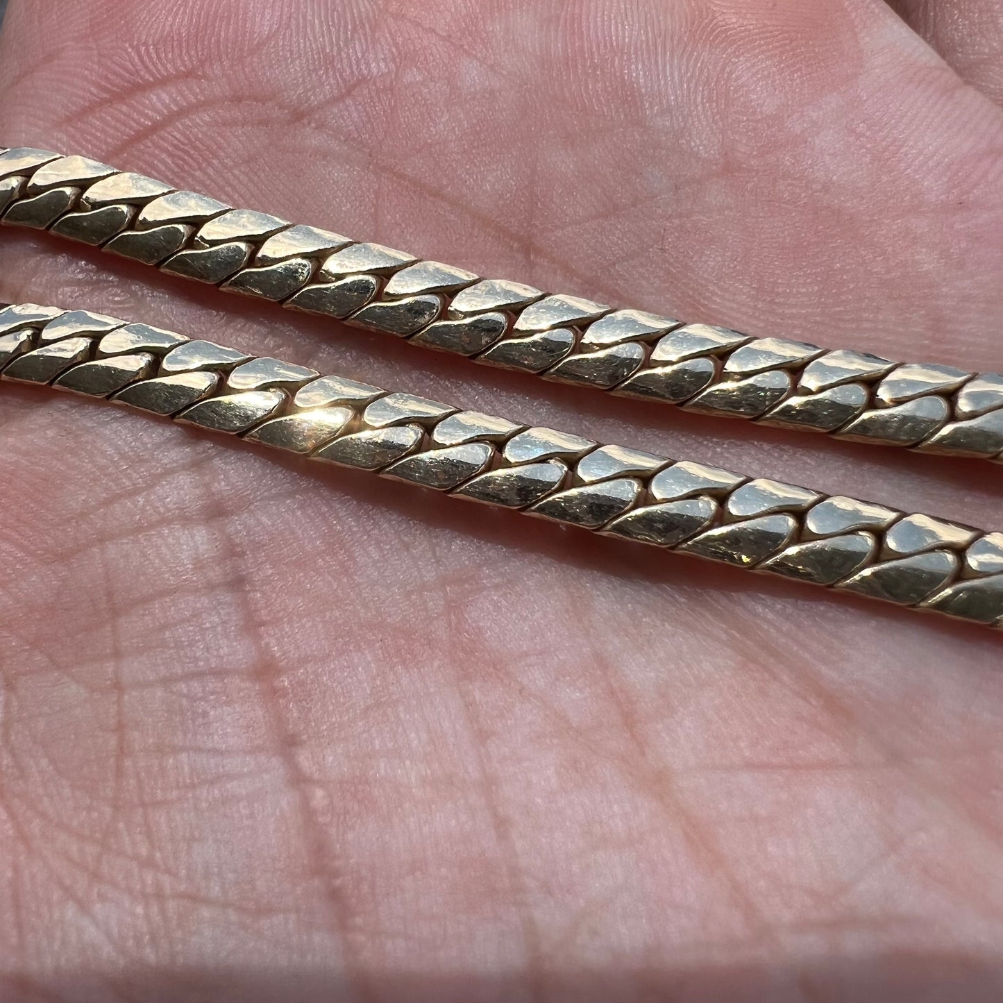 1960’s/70’s Solid 14k Sleek Miami Cuban Link Necklace