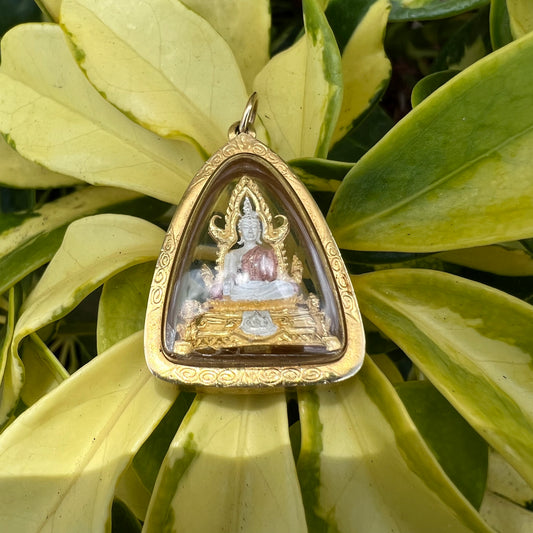 18k Gold Buddha Amulet Pendant