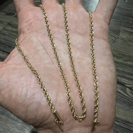 1979 Solid 14k Classic Rope Chain (19.5”)