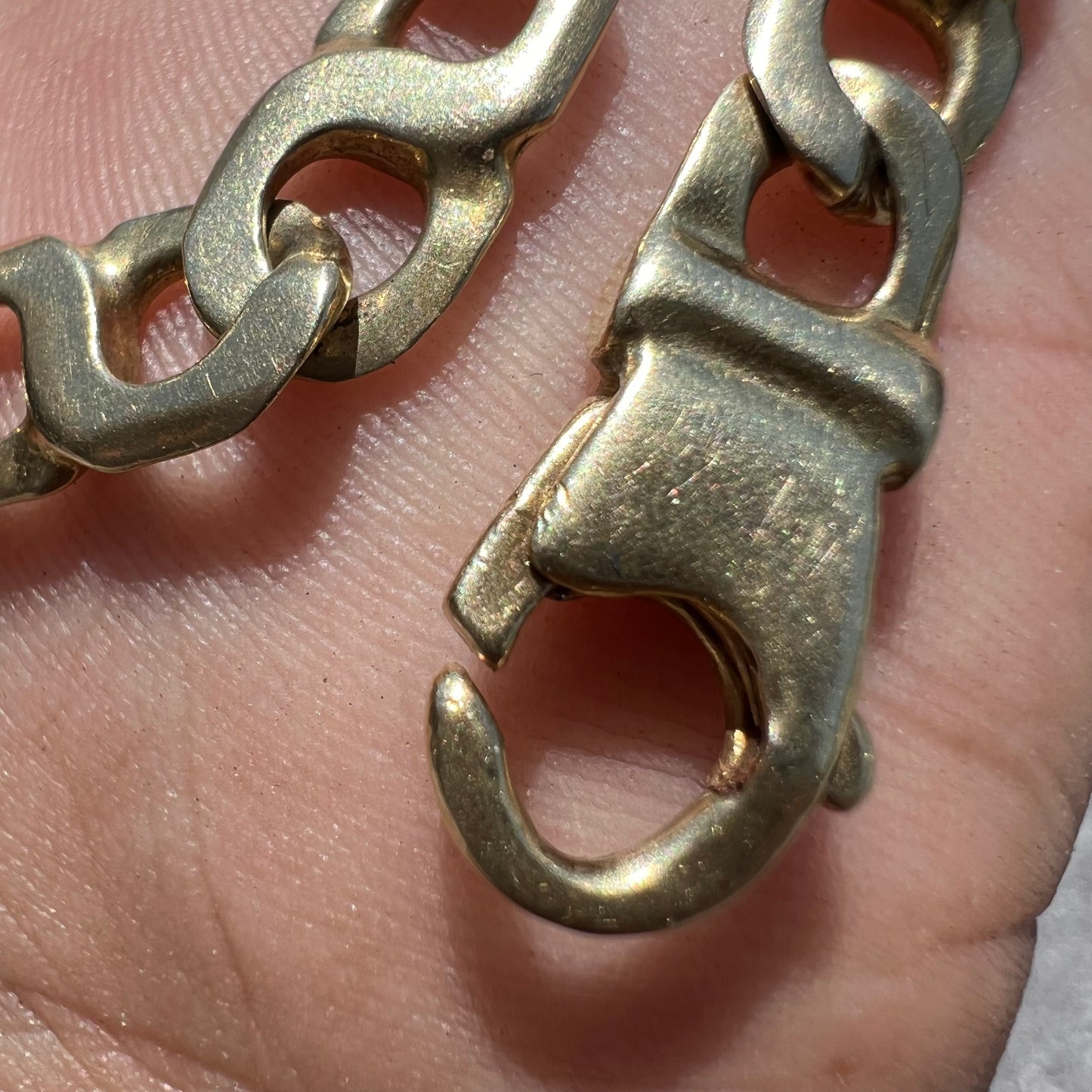 1980’s Solid Heavyweight 14k Old School Figure 8 Link Necklace