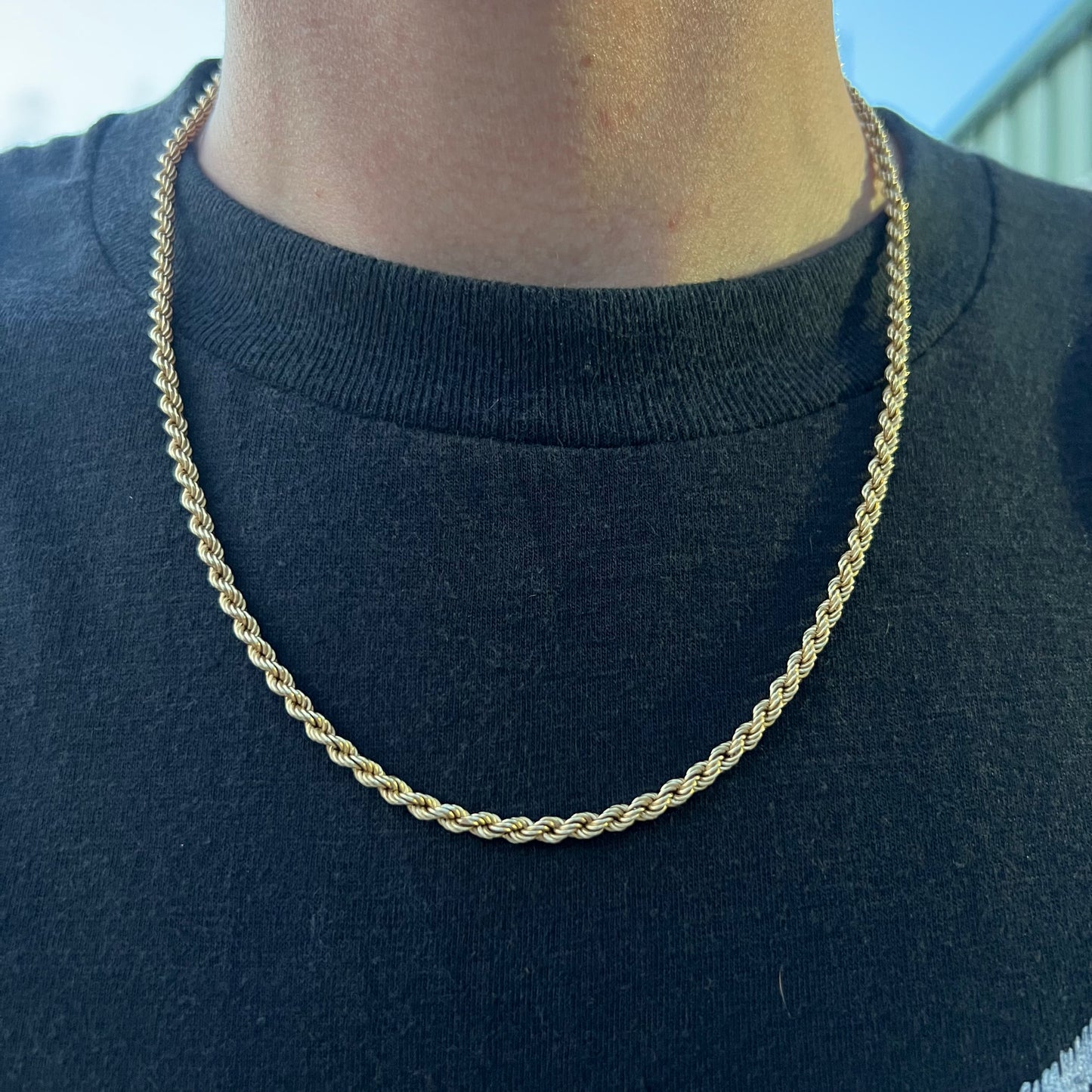 Vintage 14k Chunky Rope Chain (21”)