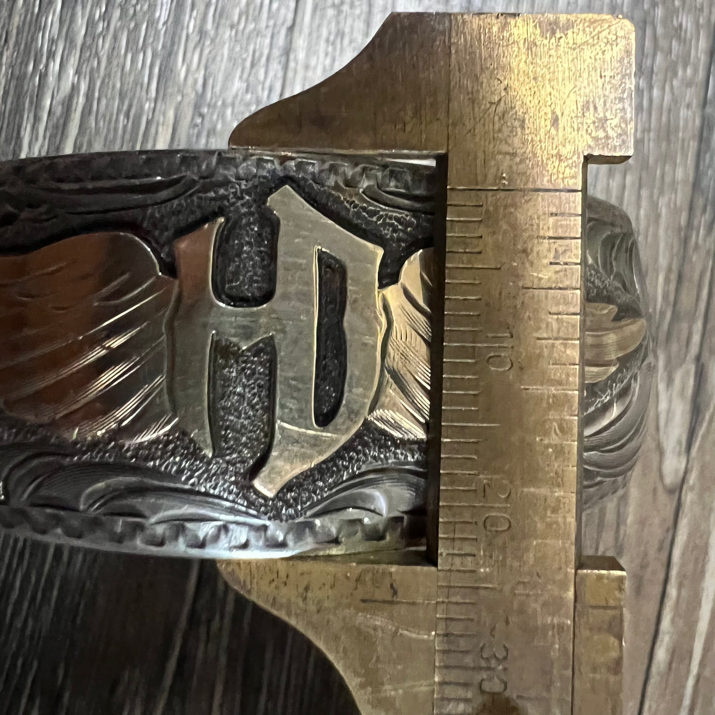 Vintage Sterling/10K G.F Harley Davidson Artist Signed Cuff