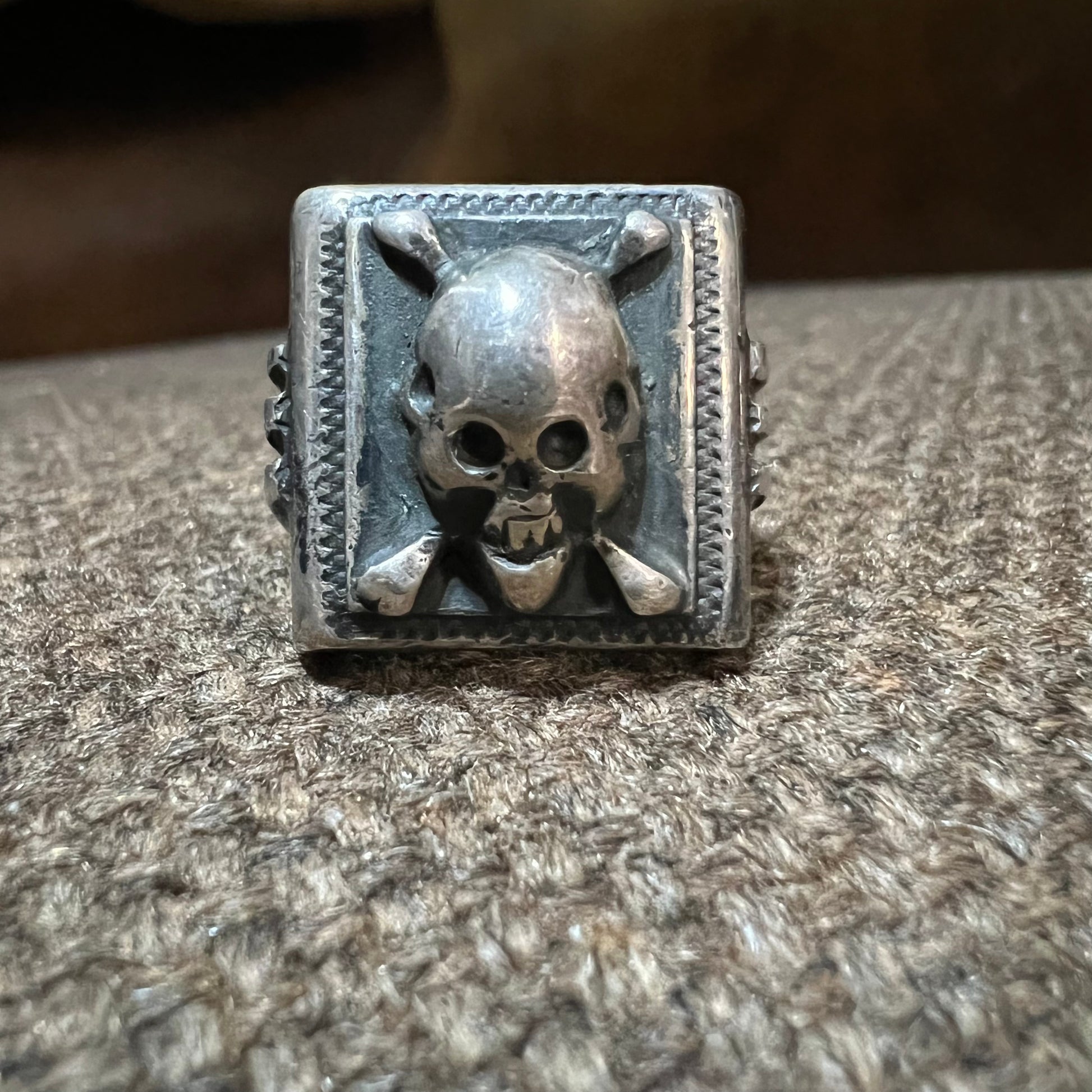 1950's Sterling/.925 Mexican Biker Ring – Escaped Remains 1950's Sterling/.925 Mexican Biker Ring – Escaped Remains