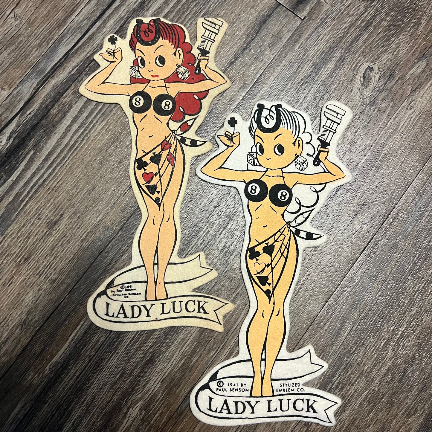 1940’s “Lady Luck” Felt Patches
