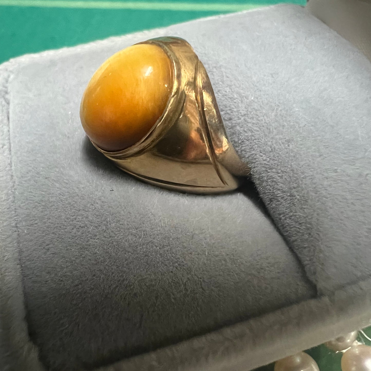 Mid-Century 14k Tigers Eye Ring
