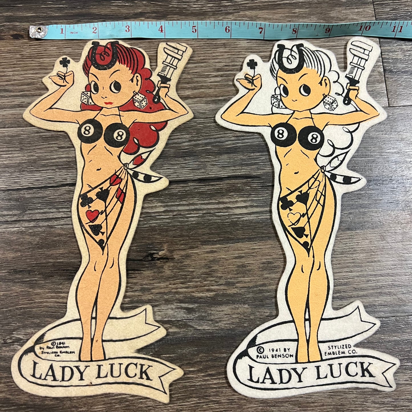 1940’s “Lady Luck” Felt Patches