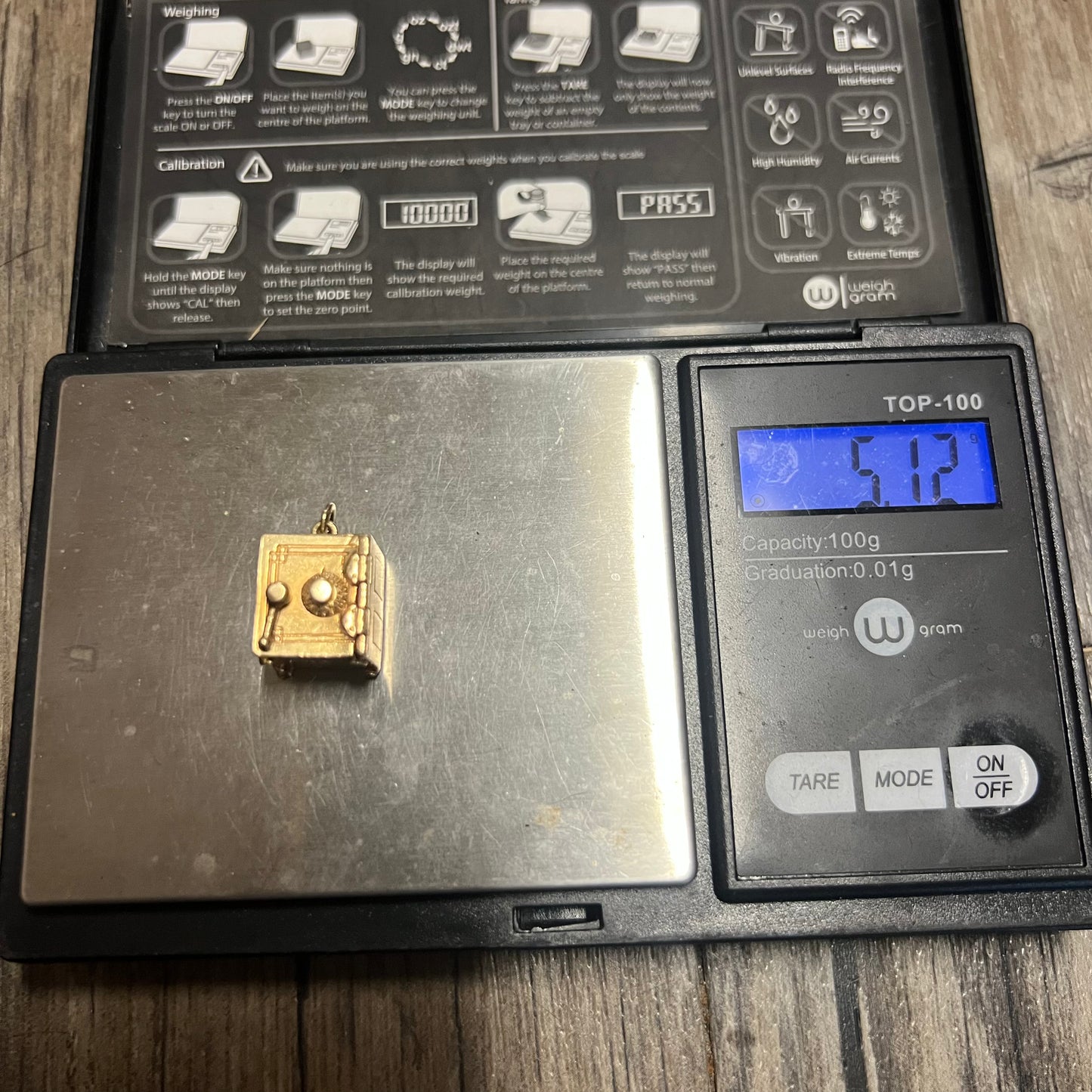 Mid-Century 14k Safe Pendant