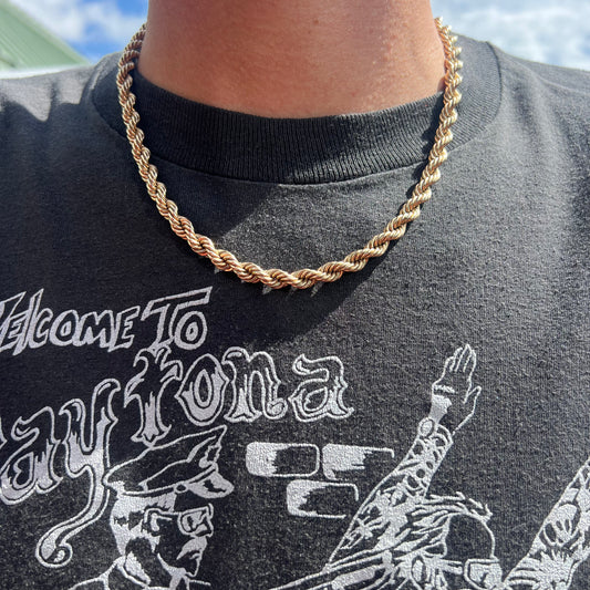1960’s/70’s Large 14k Dookie Rope Chain