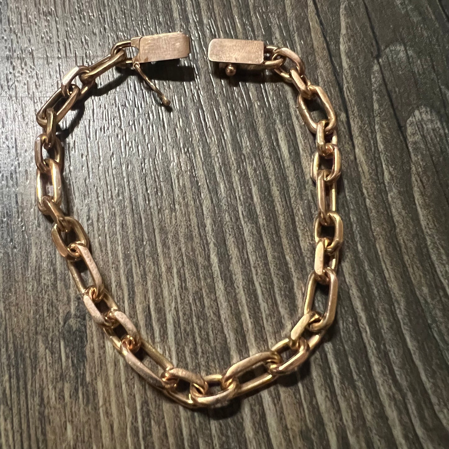Vintage Solid 14k Hermés Style “Biker Chain” Bracelet