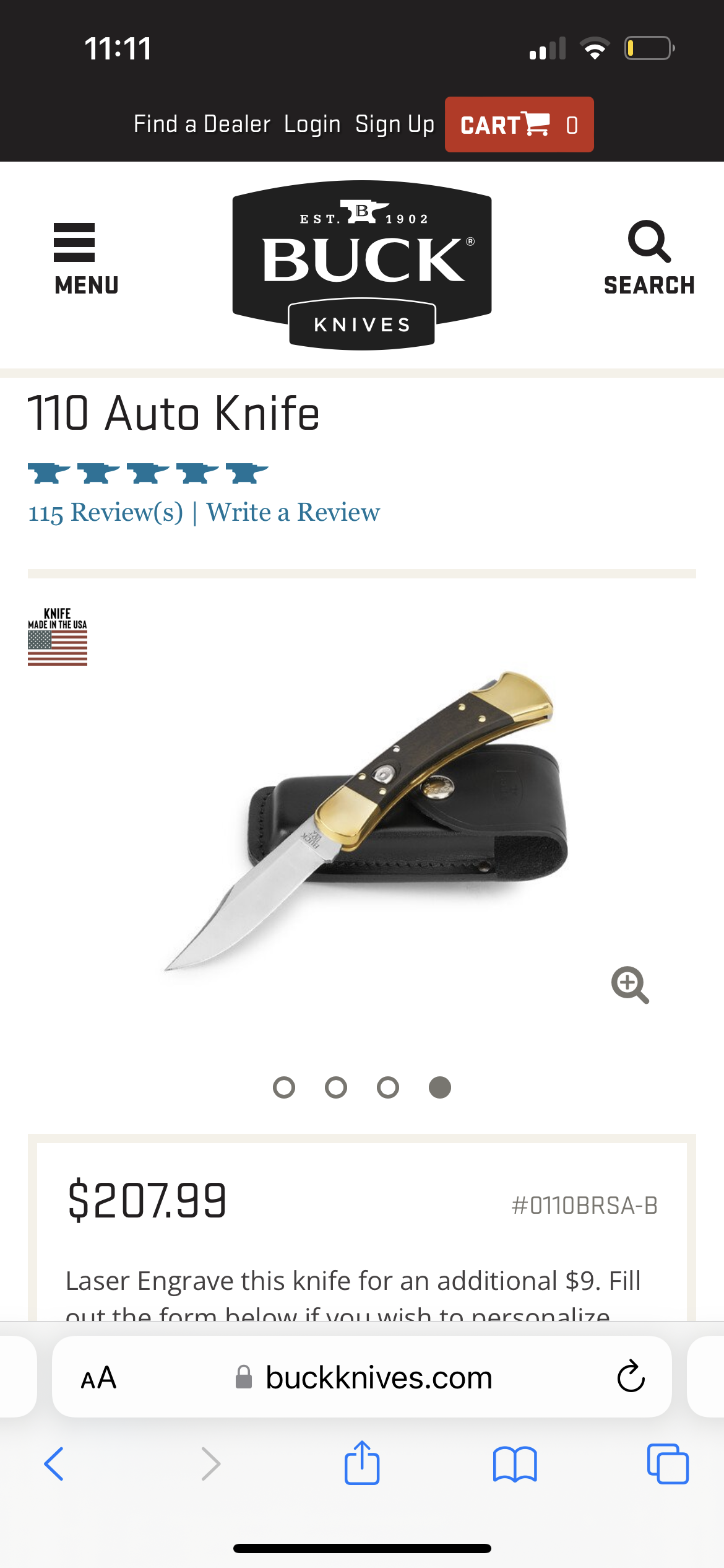 Brand New Buck 110 Automatic Knife