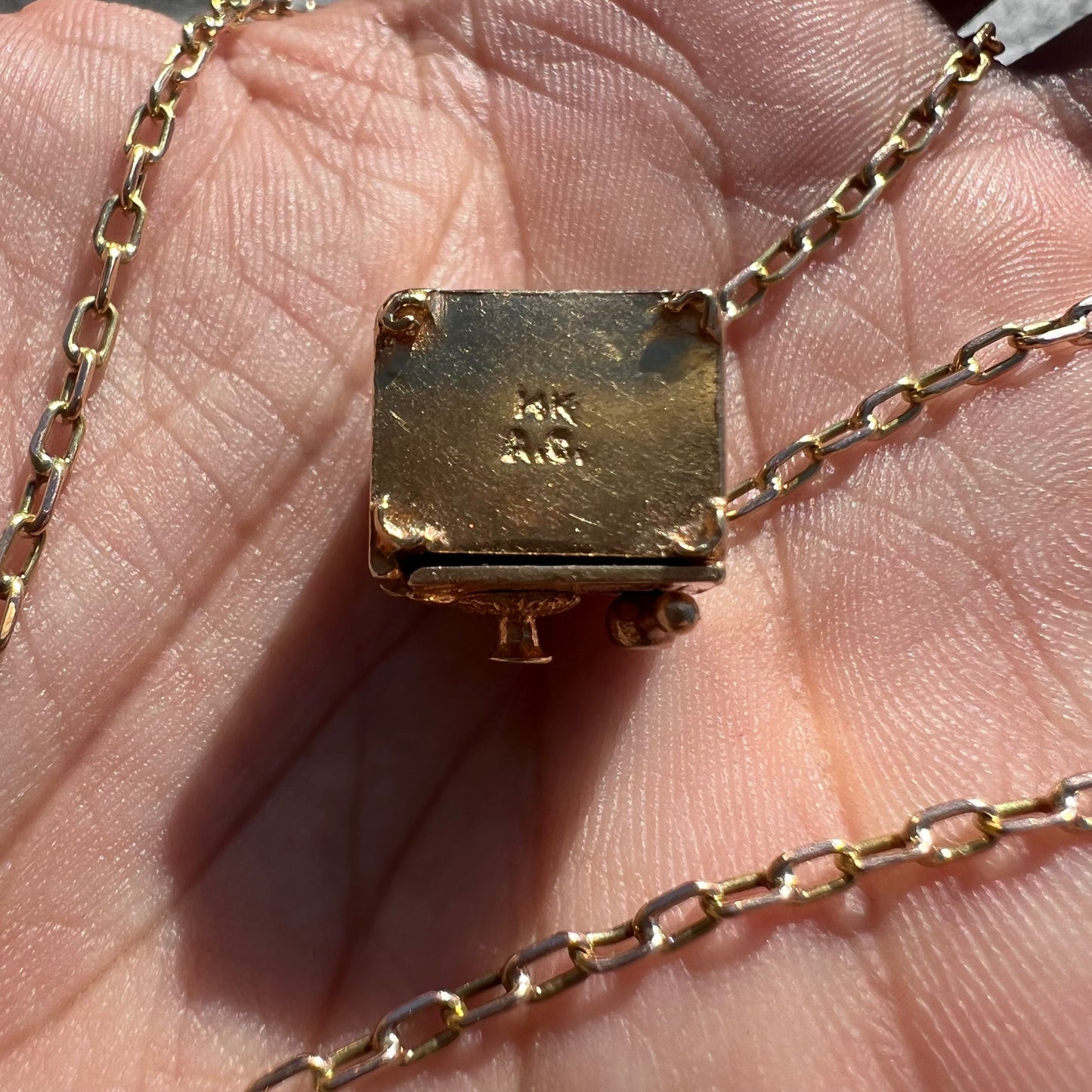 Mid-Century 14k Safe Pendant