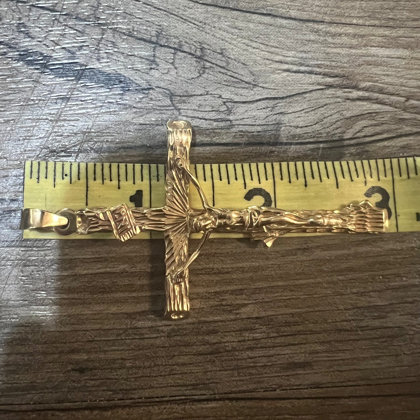 Vintage 14k Diamondcut Crucifix