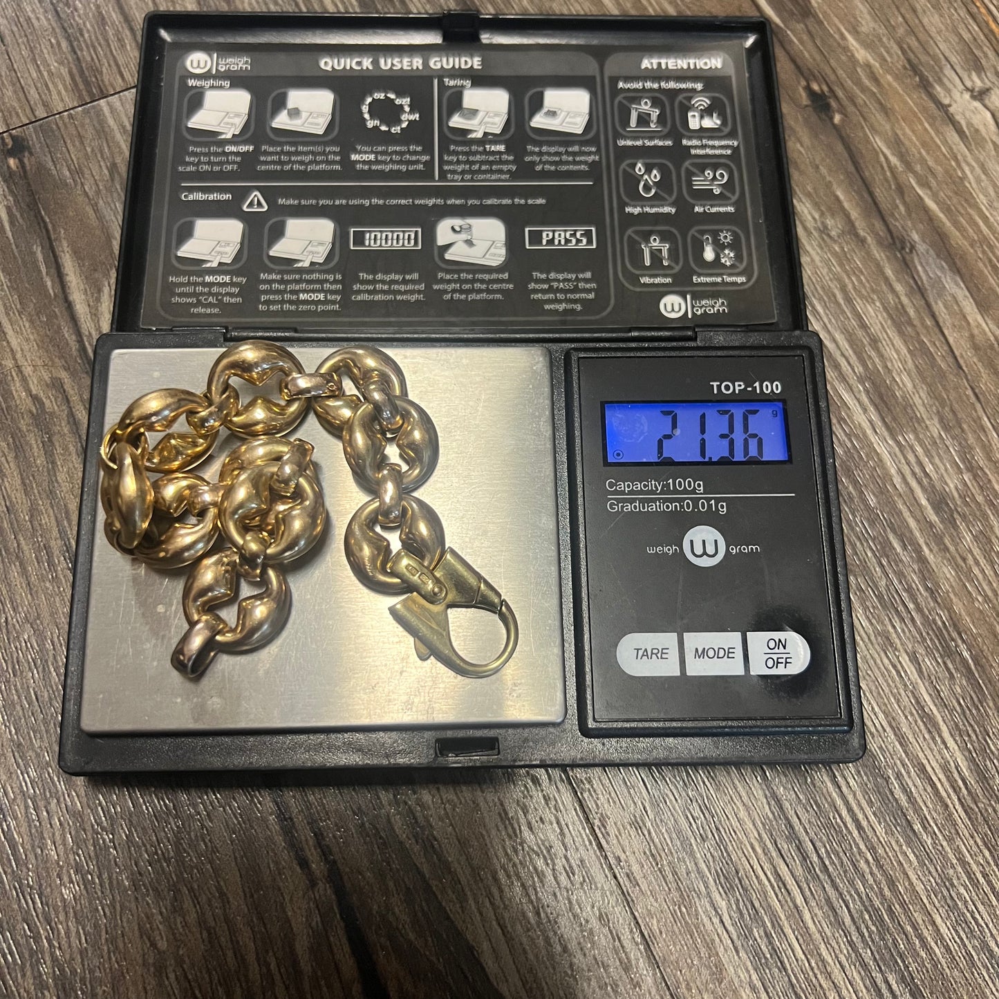 Vintage 14k UnoAerre Chunky Puffed Mariner Bracelet