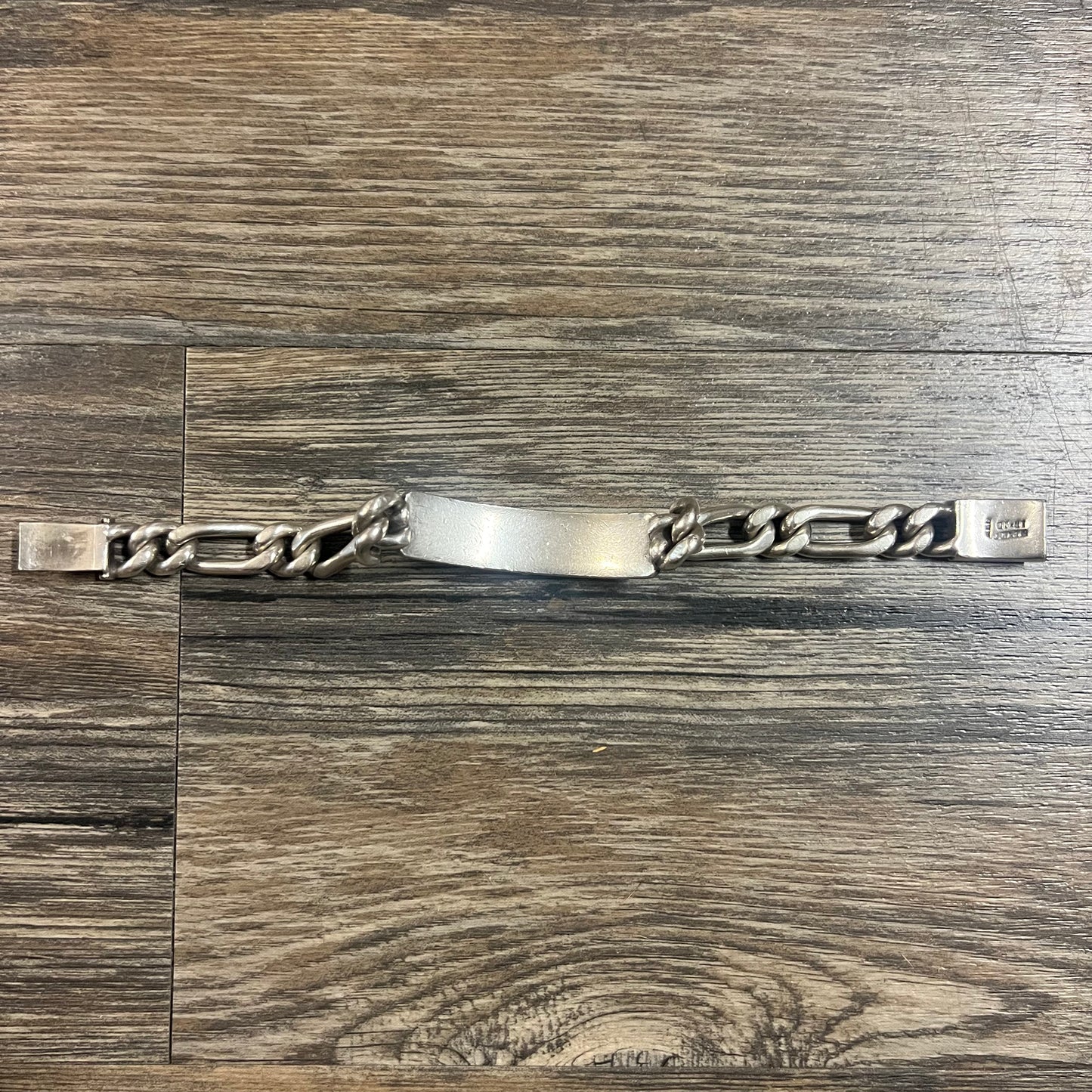 1980’s Taxco Handmade Solid Silver Chrome Hearts Style Bracelet