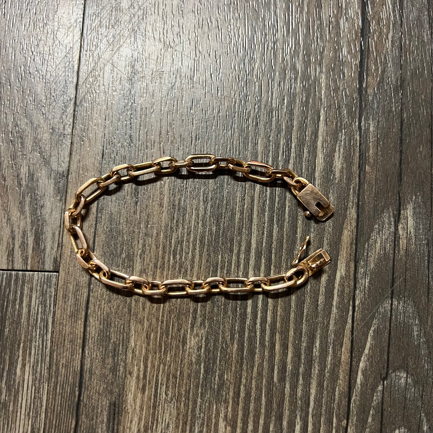 Vintage Solid 14k Hermés Style “Biker Chain” Bracelet