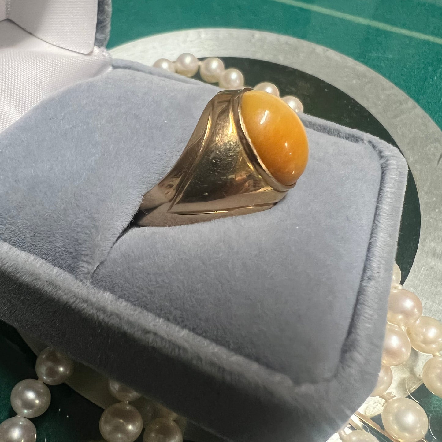 Mid-Century 14k Tigers Eye Ring