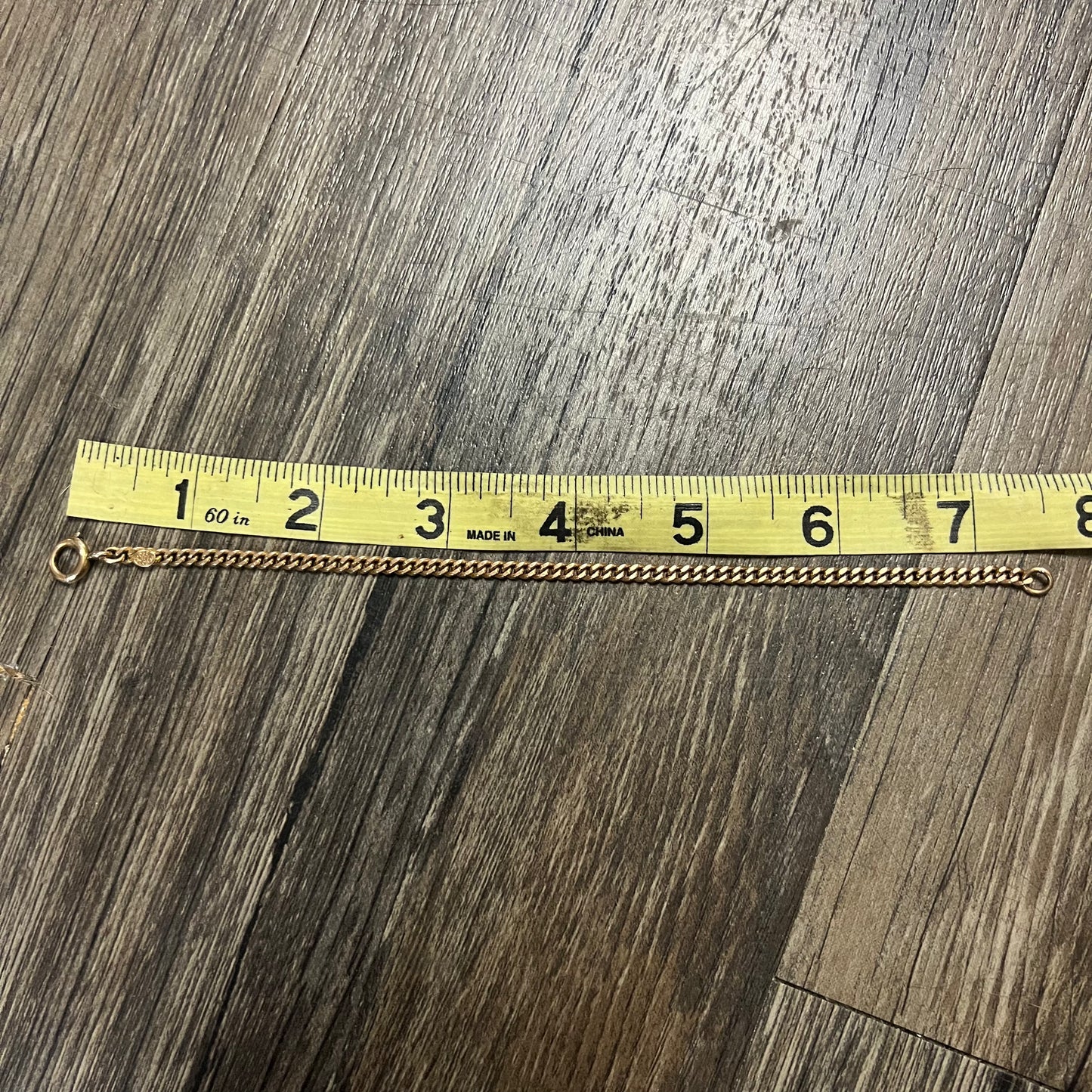 Antique (Dated 1920) Solid 14k Cuban Link Bracelet