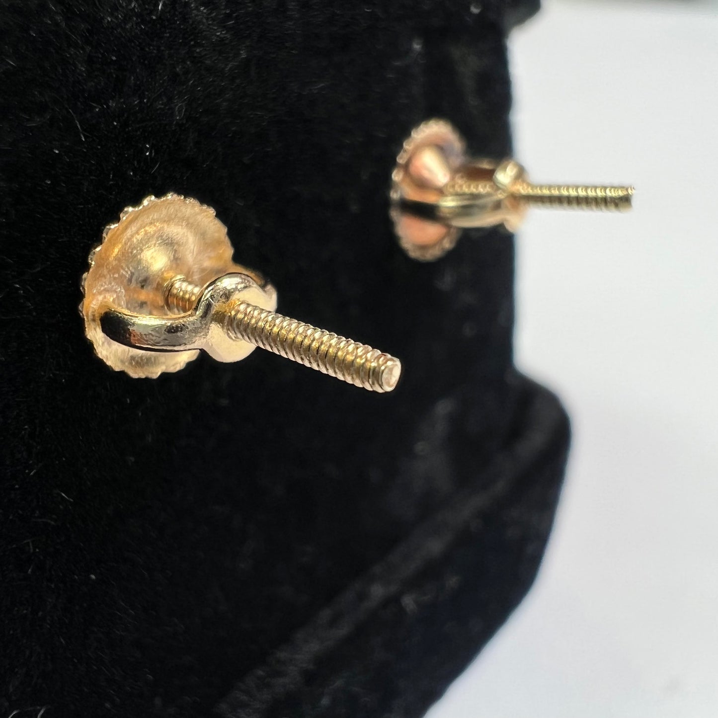 14k 6 Prong Crown .70CTW Natural Diamond Screw Back Stud Earings