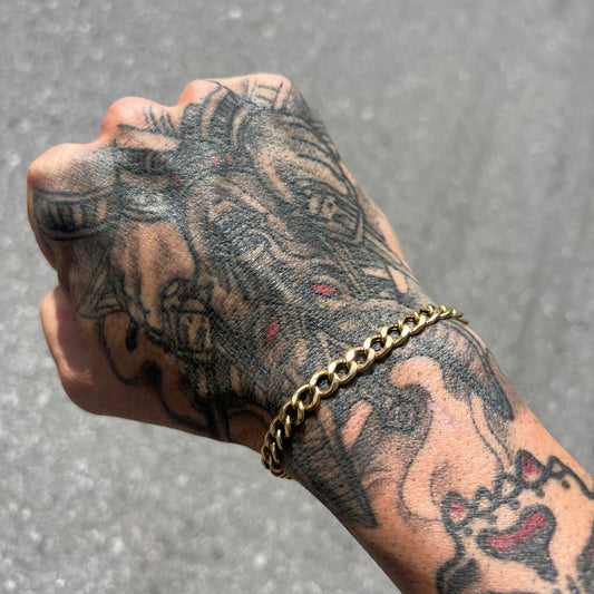 Vintage 18k Italian Cuban/Curb Link Bracelet