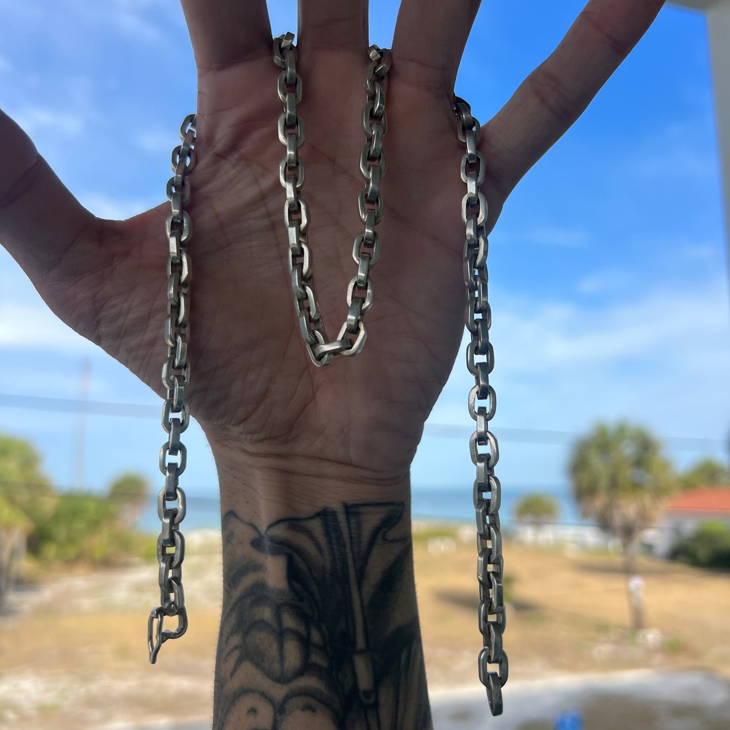 1980’s Heavy Sterling/.925 Hermés Link Necklace