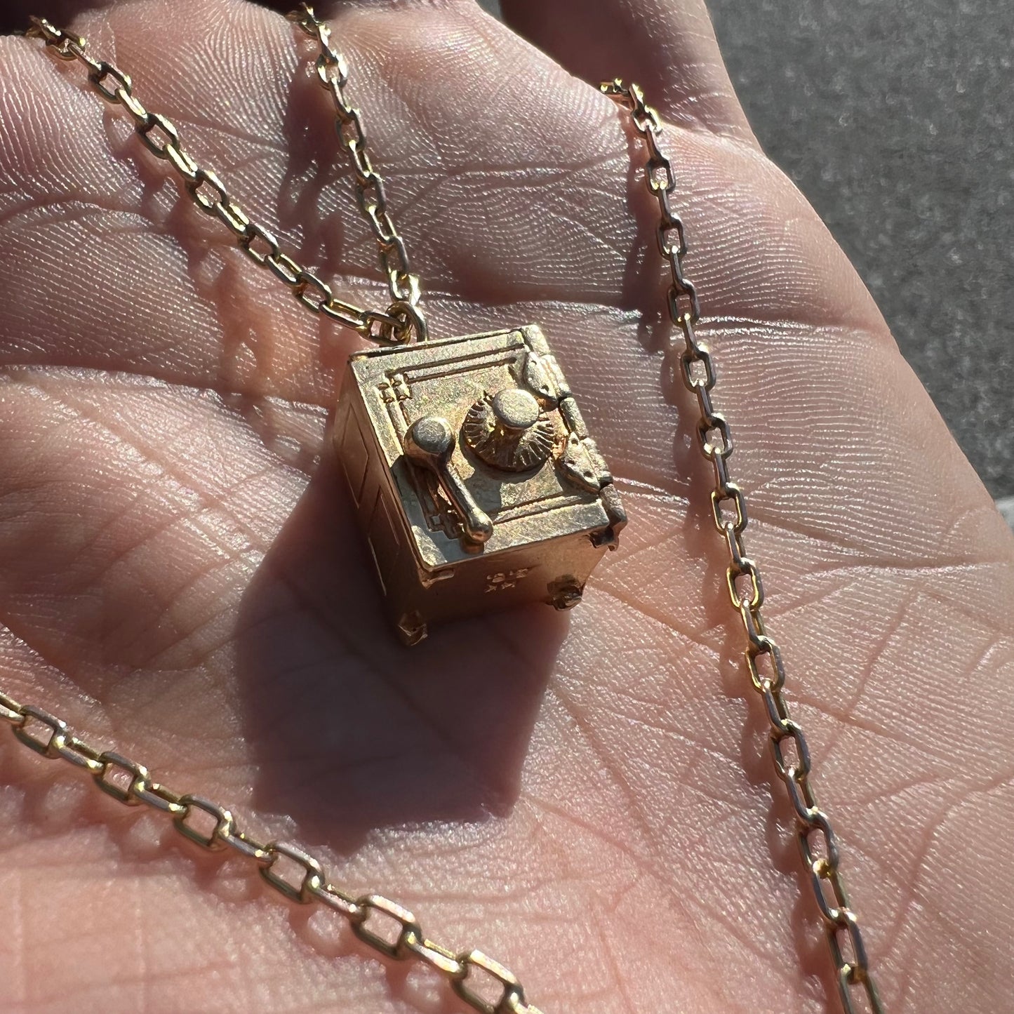 Mid-Century 14k Safe Pendant