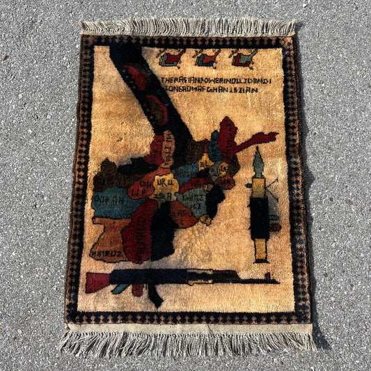 Soviet Invasion Era Afghan War Rug