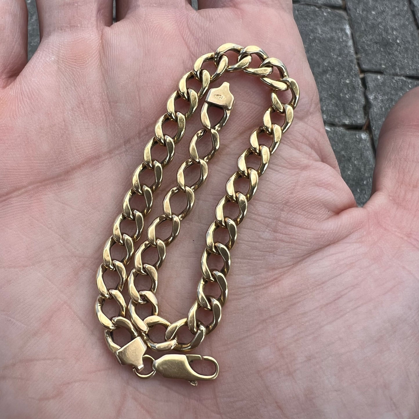 Vintage 18k Italian Cuban/Curb Link Bracelet