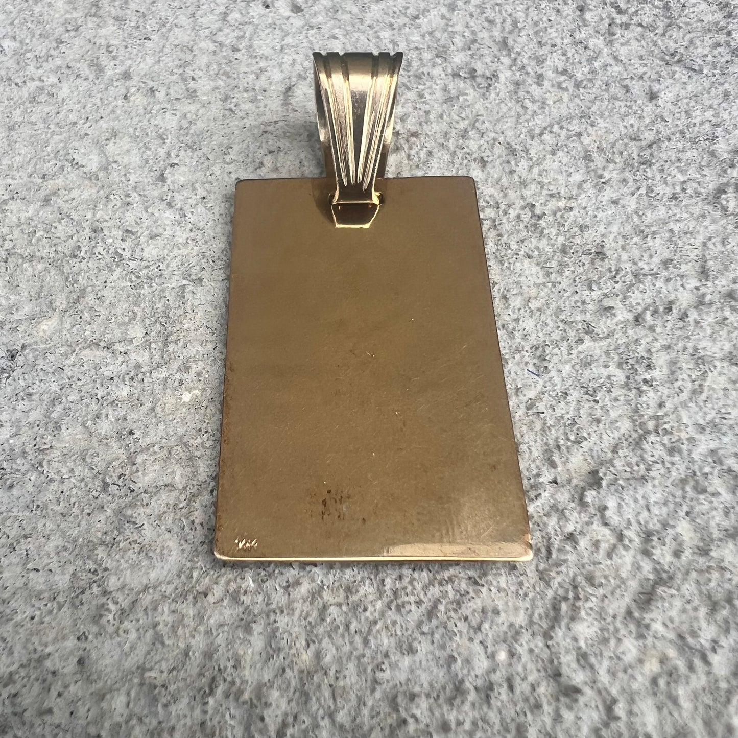 Old School Large 14k Custom Playboy Pendant