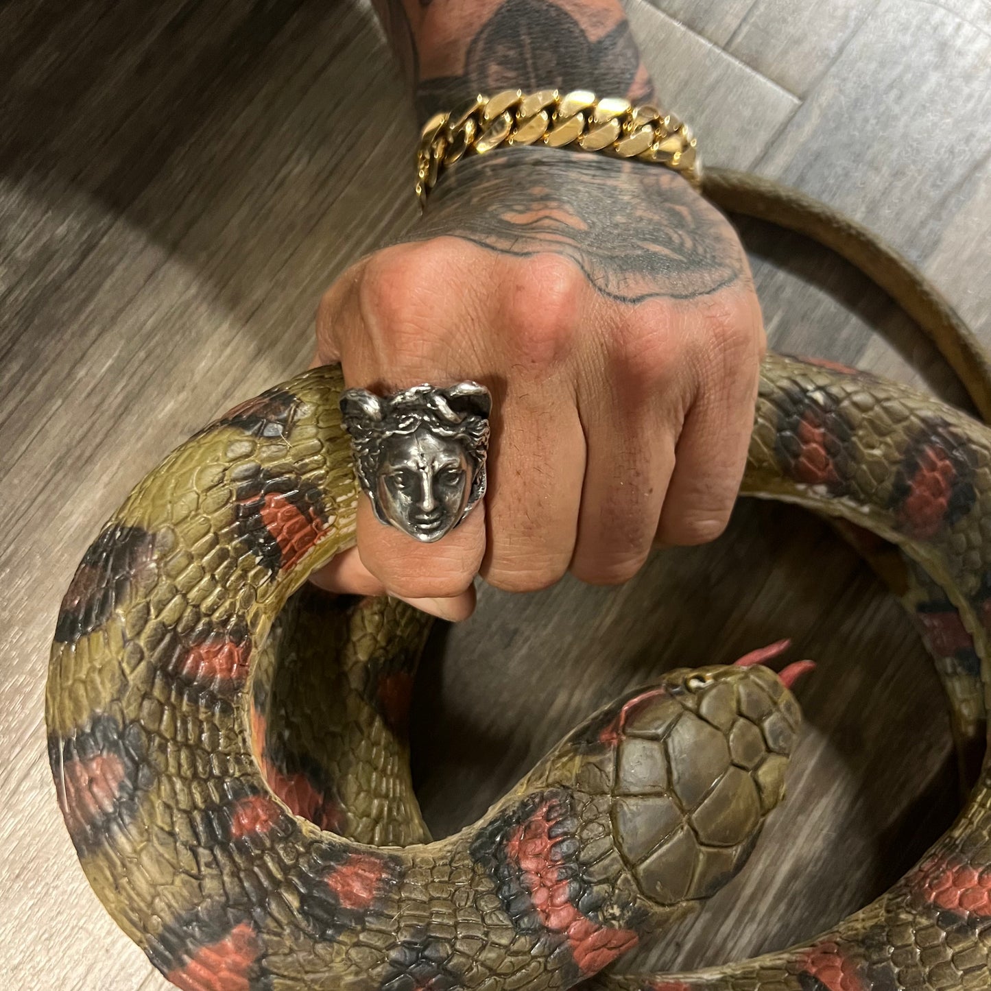 Vintage Sterling/.925 Medusa Ring