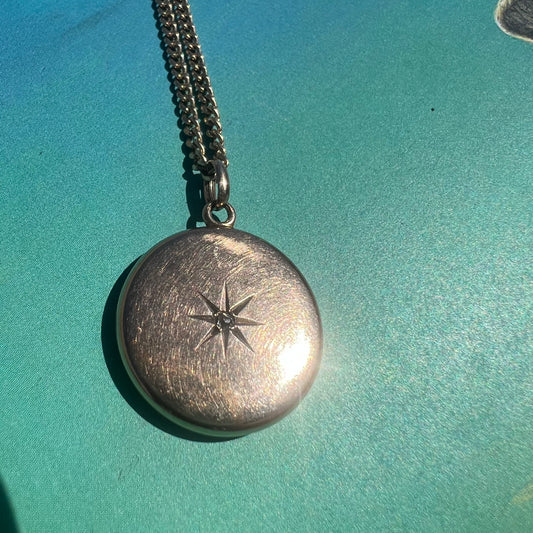 Victorian 10k Diamond Starburst Locket